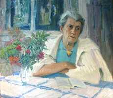 Ефанов В.П. «Антокольская Н.Г.», портрет,1964, холст, масло, 71x82cm  ОТКРЫТКА: <54kb>