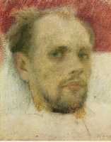 Ефанов В.П. «Автопортрет», портрет,1942, бумага, пастель, 1100x1700cm  ОТКРЫТКА: <32kb>