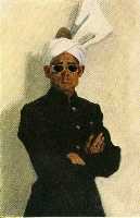 Ефанов В.П. «Индиец чиновник», этюд,1952, картон, масло, 28x15cm  Луганский художественный музей имени Артема ОТКРЫТКА: <37kb>