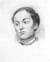 Ефанов В.П. «Женская голова», портрет,1964, бумага, уголь, 40x30cm  ОТКРЫТКА: <27kb>