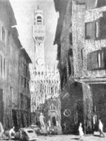 Ефанов В.П. «Италия. Флоренция. Палаццо Веккио», пейзаж,1965, бумага, пастель, 64x48cm  ОТКРЫТКА: <50kb>
