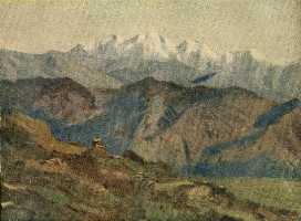 Ефанов В.П. «Вершины Кинчанджанга в Гималаях», пейзаж,1952, холст, масло, 30x40cm  Тиксинский народный художественный музей ОТКРЫТКА: <89kb>