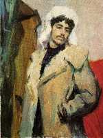 Ефанов В.П. «Портрет Сергея Дрезнина», портрет,1975, холст, масло, 100x60cm  ОТКРЫТКА: <51kb>
