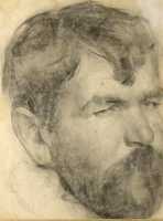 Ефанов В.П. «Мужская голова», портрет,1923, бумага, карандаш, 31x23cm  ОТКРЫТКА: <22kb>
