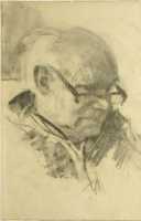 Ефанов В.П. «Автопортрет», набросок,1977, бумага, карандаш, 28x18cm Этюд в больнице ОТКРЫТКА: <17kb>