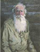 Суворова А.П. «Толстой Л.Н.», портрет,1985, холст, масло, 89x69cm  Частное собрание в Японии ОТКРЫТКА: <31kb>