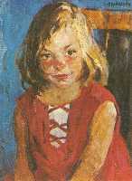 Суворова А.П. , портрет,1976, холст, масло, 43x32,5cm  Частное собрание в Японии ОТКРЫТКА: <46kb>