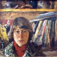 Суворова А.П. «Автопортрет», портрет,1978, холст, масло, 50x50cm  ОТКРЫТКА: <56kb>