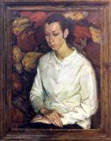 Суворова А.П. «Маша», портрет,1969, холст, масло, 80x60cm  ОТКРЫТКА: <37kb>