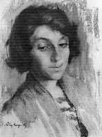Суворова А.П. «Таня Миланова», портрет,1970, бумага, пастель, 70x50cm  ОТКРЫТКА: <38kb>