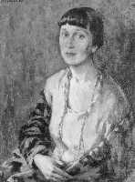 Суворова А.П. «Ахматова А.А.», портрет,1978, холст, масло, 35x25cm  ОТКРЫТКА: <42kb>