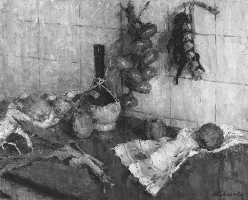 Суворова А.П. «На кухонном столе», натюрморт,1961, холст, масло, 29,5x36,5cm  ОТКРЫТКА: <62kb>