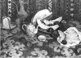 Суворова А.П. «Натюрморт», натюрморт,1977, холст, масло, 35x25cm  ОТКРЫТКА: <72kb>