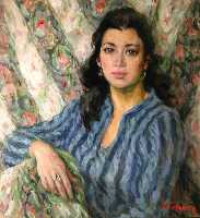 Суворова А.П. «Катя», портрет,1998, холст, масло, 60x55cm  ОТКРЫТКА: <51kb>
