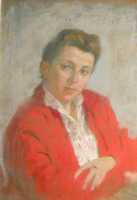 Суворова А.П. «Дрезнина В.А.», портрет,1958, бумага, пастель, 67x46cm  ОТКРЫТКА: <18kb>