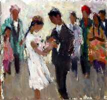 Суворова А.П. «Узбекская свадьба», эскиз,1968, картон, масло, 23x24,5cm  ОТКРЫТКА: <52kb>