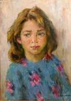 Суворова А.П. «Катюша», портрет,1998, холст, масло, 50x35cm  ОТКРЫТКА: <27kb>