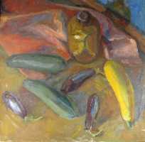 Суворова Н.Д. «Овощи», натюрморт,2000, холст, масло, 80x80cm  ОТКРЫТКА: <33kb>
