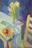 Суворова Н.Д. «Белые тюльпаны», натюрморт,2002, холст, масло, 60x40cm  ОТКРЫТКА: <24kb>