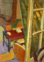 Суворова Н.Д. «Зеленая комната», этюд,2001, холст, масло, 70x50cm  ОТКРЫТКА: <28kb>