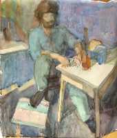 Суворова Н.Д. «Сева 2», портрет,2002, картон, акварель, 73x62cm  ОТКРЫТКА: <35kb>