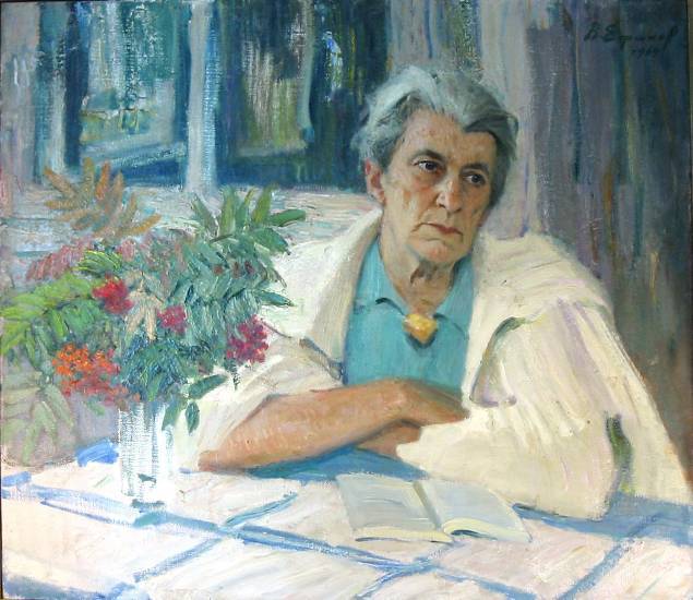 Ефанов В.П. «Антокольская Н.Г.», портрет,1964, холст, масло, 71x82cm  ОТКРЫТКА: <54kb>
