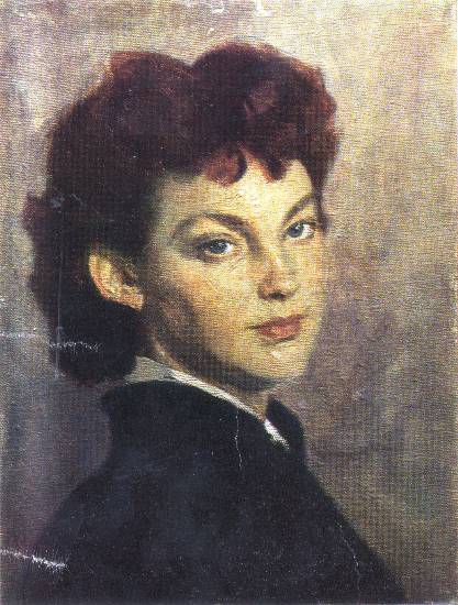 Ефанов В.П. «Портрет И. К. Скобцевой», портрет,1952, холст, масло, 43x33cm  Омский художественный музей ОТКРЫТКА: <48kb>